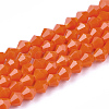Opaque Solid Color Glass Beads Strands X-GLAA-Q080-4mm-B03-1