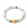 Handmade Polymer Clay Heishi Surfer Stretch Bracelet BJEW-JB08903-4