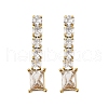 304 Stainless Steel Clear Cubic Zirconia Tassel Stud Earrings EJEW-Z094-01F-G-5