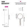 BENECREAT DIY Vertical Flag Acrylic Blank Pendant Keychain Making Kits DIY-BC0001-64A-2