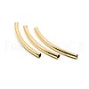 Brass Smooth Curved Tube Beads X-KK-O031-C-08-1