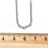 Tarnish Resistant 304 Stainless Steel Cable Chain Necklace Making STAS-P045-02P-3