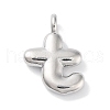Rack Plating Brass Balloon Letter Pendants KK-C050-01P-T-1