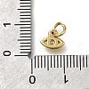 Brass Micro Pave Clear Cubic Zirconia Pendants ZIRC-I070-026G-3