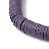 Flat Round Handmade Polymer Clay Heishi Beaded Stretch Bracelets BJEW-JB11802-02-4