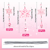 SOFPLATE 15Pcs 3 Styles Christmas Acrylic Snowflake Pendant Decorations HJEW-SP0001-04B-2
