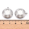304 Stainless Steel Pendant Cabochon Settings STAS-T065-84P-3