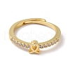 Rack Plating Brass Clear Cubic Zirconia Constellation Adjustable Rings for Women RJEW-S407-08G-07-2
