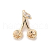 Brass Micro Pave Clear Cubic Zirconia Pendant Cabochon Settings KK-A244-07G-1