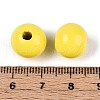 Spray Painted Round Natural Schima Wood Beads WOOD-A018-12mm-04-3