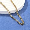 304 Stainless Steel Rolo Chain Necklaces NJEW-F248-21A-G-1
