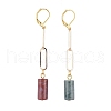 Brass Dangle Leverback Earrings X-EJEW-JE04106-02-1