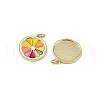 Brass Enamel Pendants KK-H072-14G-05-2