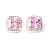 Brass Micro Pave Cubic Zirconia Beads KK-A253-20S-01-1