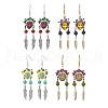Iron Dangle Stud Earring EJEW-MZ00189-1