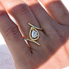 925 Sterling Silver Micro Pave Cubic Zirconia Finger Rings for Women KY4653-3-2