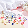 ARRICRAFT 80Pcs 8 Styles Handmade Polymer Clay 3D Flower Plumeria Beads CLAY-AR0001-32-4