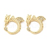 Brass Micro Pave Clear Cubic Zirconia Pendants KK-H460-10G-1