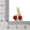 Brass Micro Pave Cubic Zirconia Charms KK-S515-056G-3