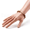 Spray Painted Natural Maple Wood Beaded Bracelet for Men Women BJEW-JB06782-3