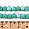 Frosted Opaque Glass Beads Strands GLAA-T032-P6mm-MBB12A-4