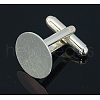Rack Plating Brass Cuff Button KK-E064-01S-3