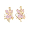 Rack Plating Alloy Enamel Pendants FIND-A040-08E-03G-1