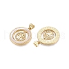 Brass Micro Pave Clear Cubic Zirconia Pendants KK-N254-189G-2