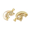 Brass Micro Pave Cubic Zirconia Pendants KK-U070-03C-G-2