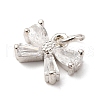 Brass Micro Pave Cubic Zirconia Pendants KK-D378-08S-2