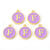 Golden Plated Alloy Enamel Charms ENAM-S118-10F-2