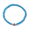 10Pcs 10 Styles Blue Color Palette Glass Seed Beaded Stretch Bracelets Sets BJEW-MZ00096-4