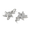 Brass Micro Pave Clear Cubic Zirconia Pendants KK-S367-15B-2