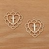 Hollow Heart Cross Alloy  Pendants PW-WGAFC42-03-1