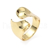 Brass Adjustable Open Cuff Rings for Women RJEW-A065-01G-4