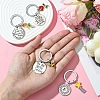 Bees Alloy Enamel & Rhinestone Keychain KEYC-YW00071-01-5