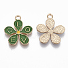 Alloy Enamel Pendants PALLOY-R119-01-2