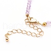 Faceted Natural Amethyst Beaded Bracelets for Women BJEW-JB05928-03-4