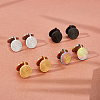 FIBLOOM 8Pcs 4 Colors 304 Stainless Steel Vortex Cuff Earrings EJEW-FI0001-60-3