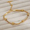 304 Stainless Steel Multi-strand Bracelets BJEW-Q040-01G-1