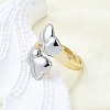 Brass Cuff Rings for Women RJEW-G347-13GP-3