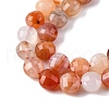 Natural Red Botswana Agate Beads Strands G-C179-A45-03-4