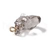 Transparent Resin Pendants RESI-E028-01G-02-3