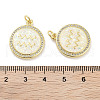 Brass Micro Pave Clear Cubic Zirconia Pendants KK-L213-032G-3