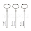 Tibetan Style Alloy Skeleton Key Large Pendants TIBEP-S105-P-RS-1