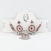 Retro Alloy Rhinestone Stud Earrings & Pendant Necklaces Sets FS-WG2F819-01-1