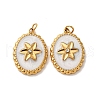 304 Stainless Steel Enamel Pendants STAS-U061-50G-1