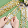 Rhombus Pattern Polyester Ribbon OCOR-WH0079-17B-3