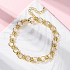 Brass Ring Link Chain Bracelets for Women Men BJEW-K273-05G-1