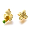 Brass Enamel Pendants KK-D365-01G-2